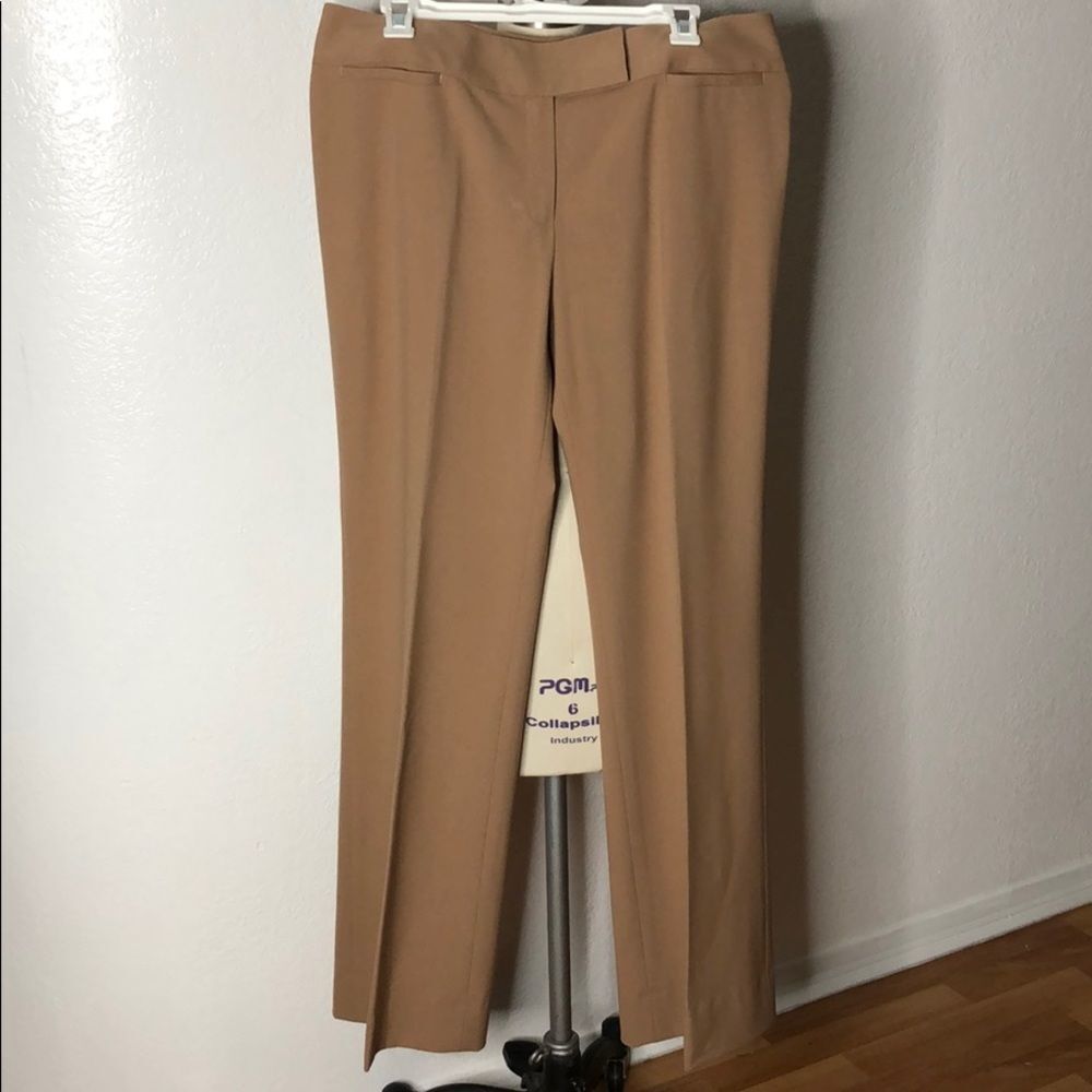 Lafayette 148 khaki slack trousers 10 stretch